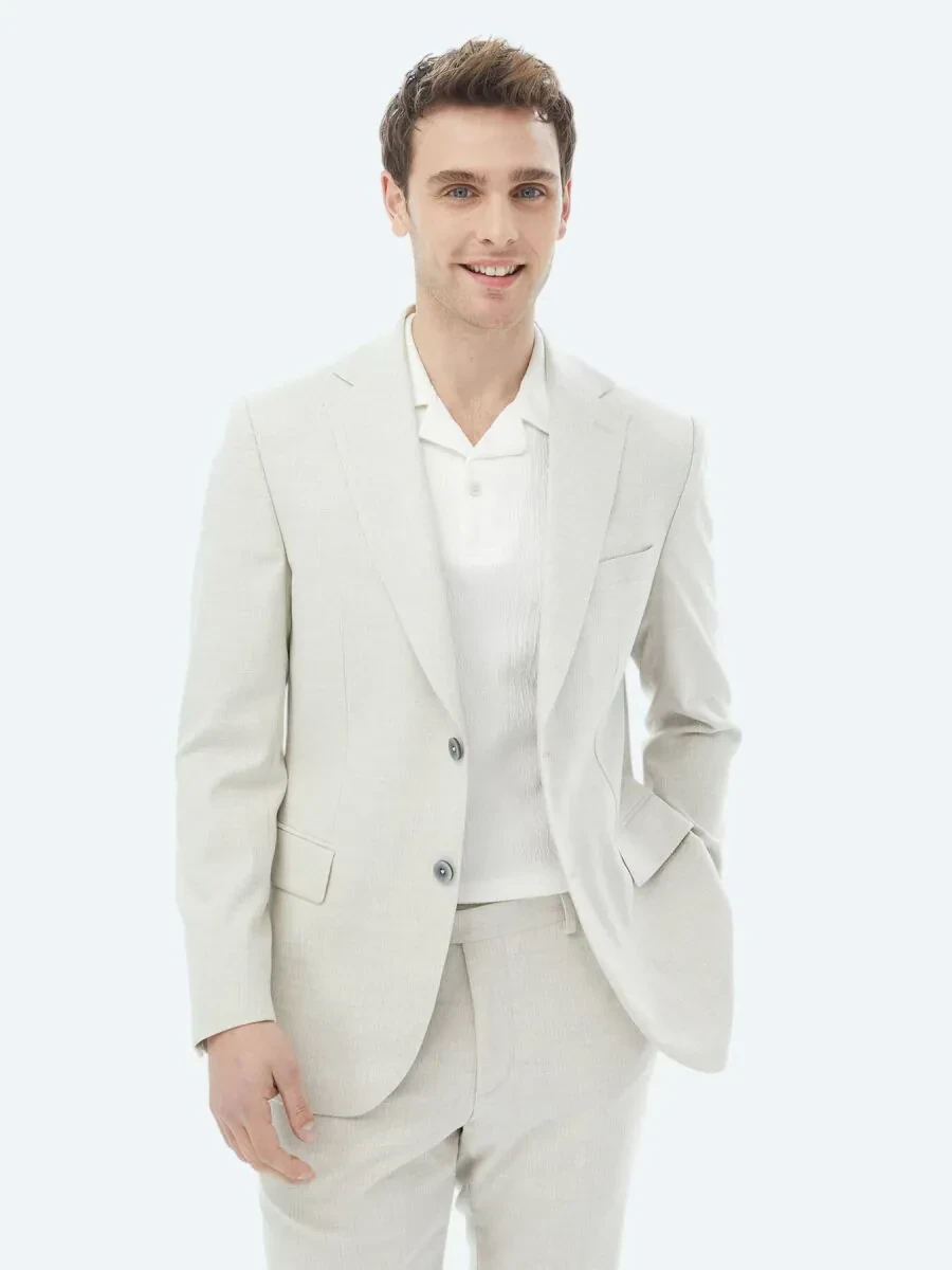 Taş Desenli Regular Fit Takım Elbise - 4
