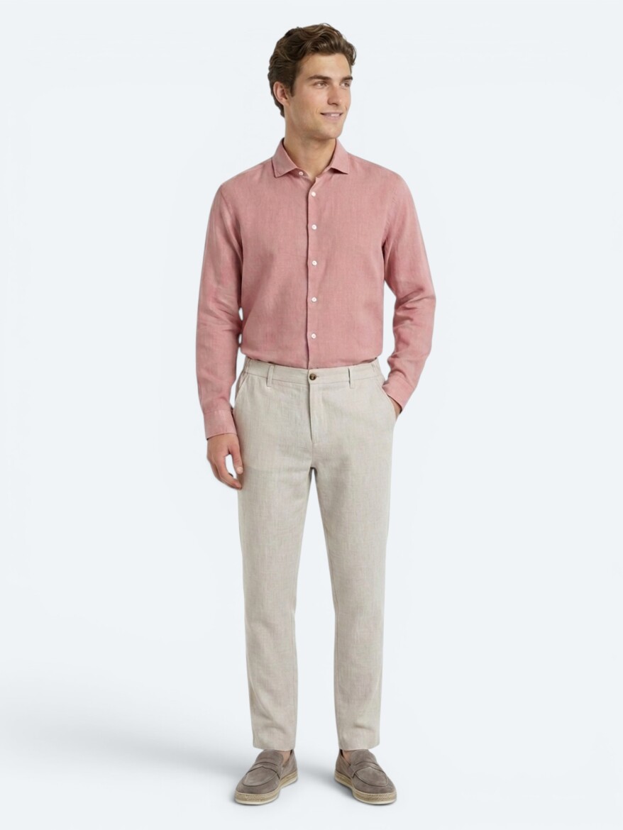 Taş Dokuma Relaxed Fit Casual Pamuk Karışımlı Pantolon - KİP