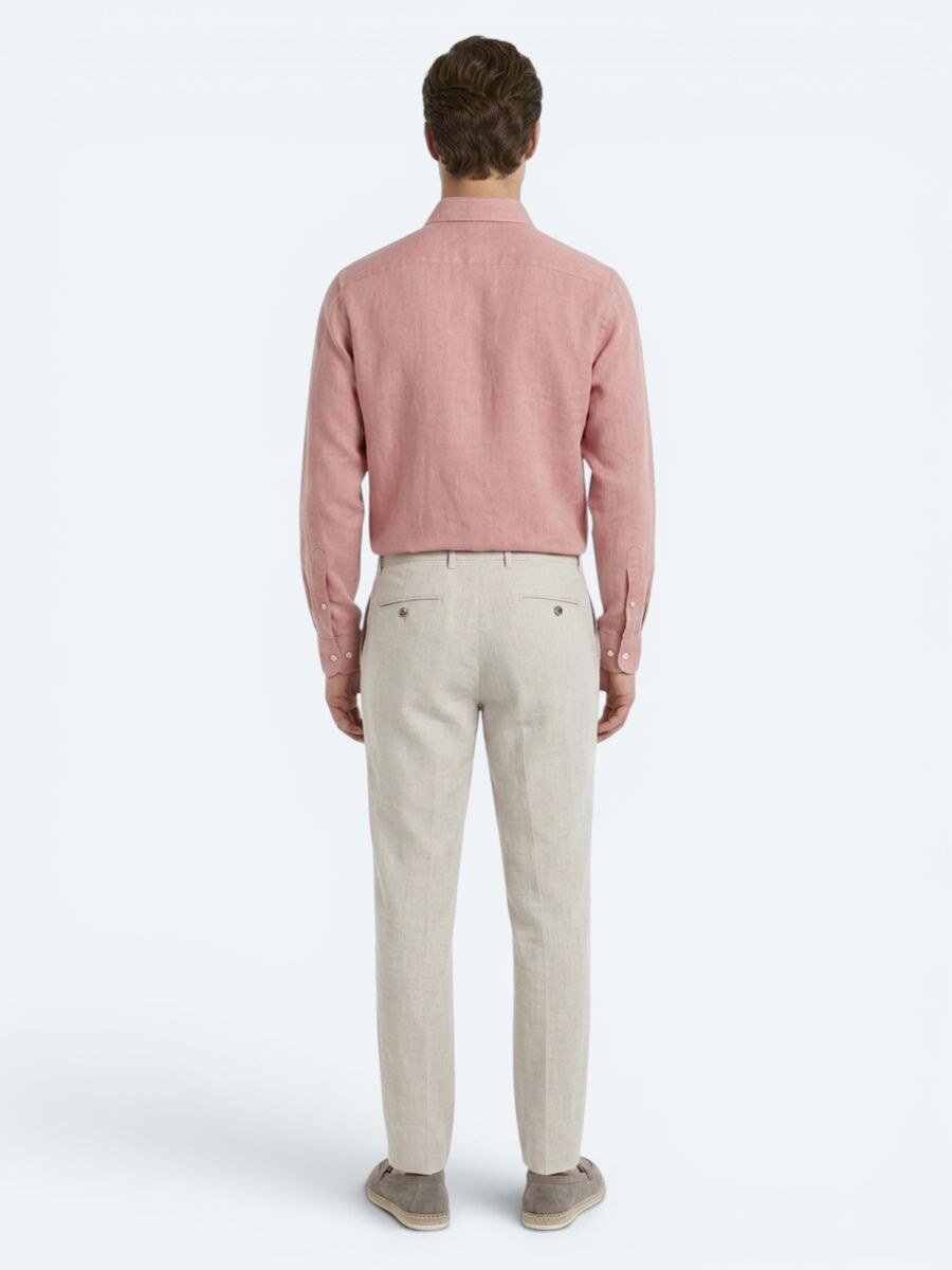 Taş Dokuma Relaxed Fit Casual Pamuk Karışımlı Pantolon - 5