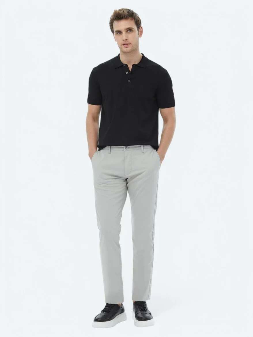 Taş Dokuma Slim Fit Casual Pantolon - 1