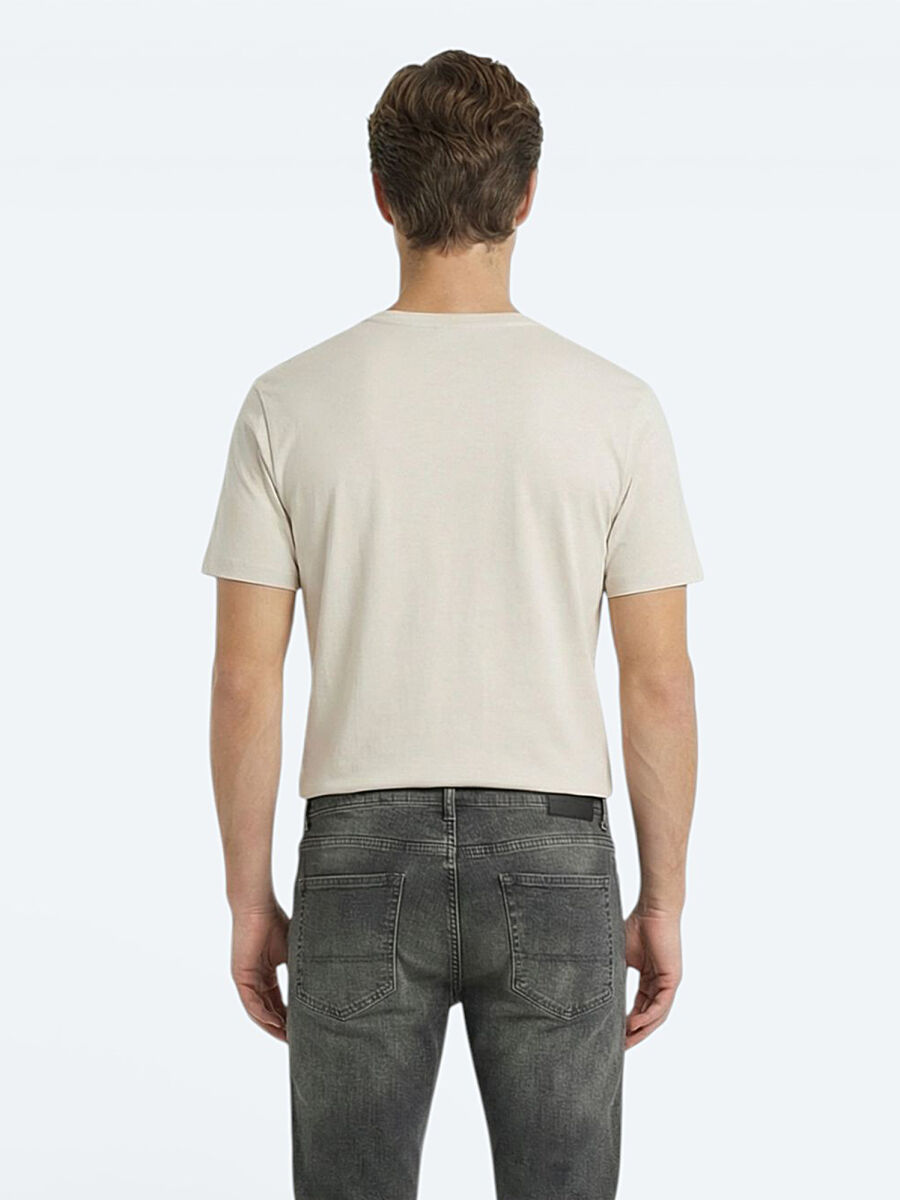 Taş Düz %100 Pamuk T-Shirt - 2