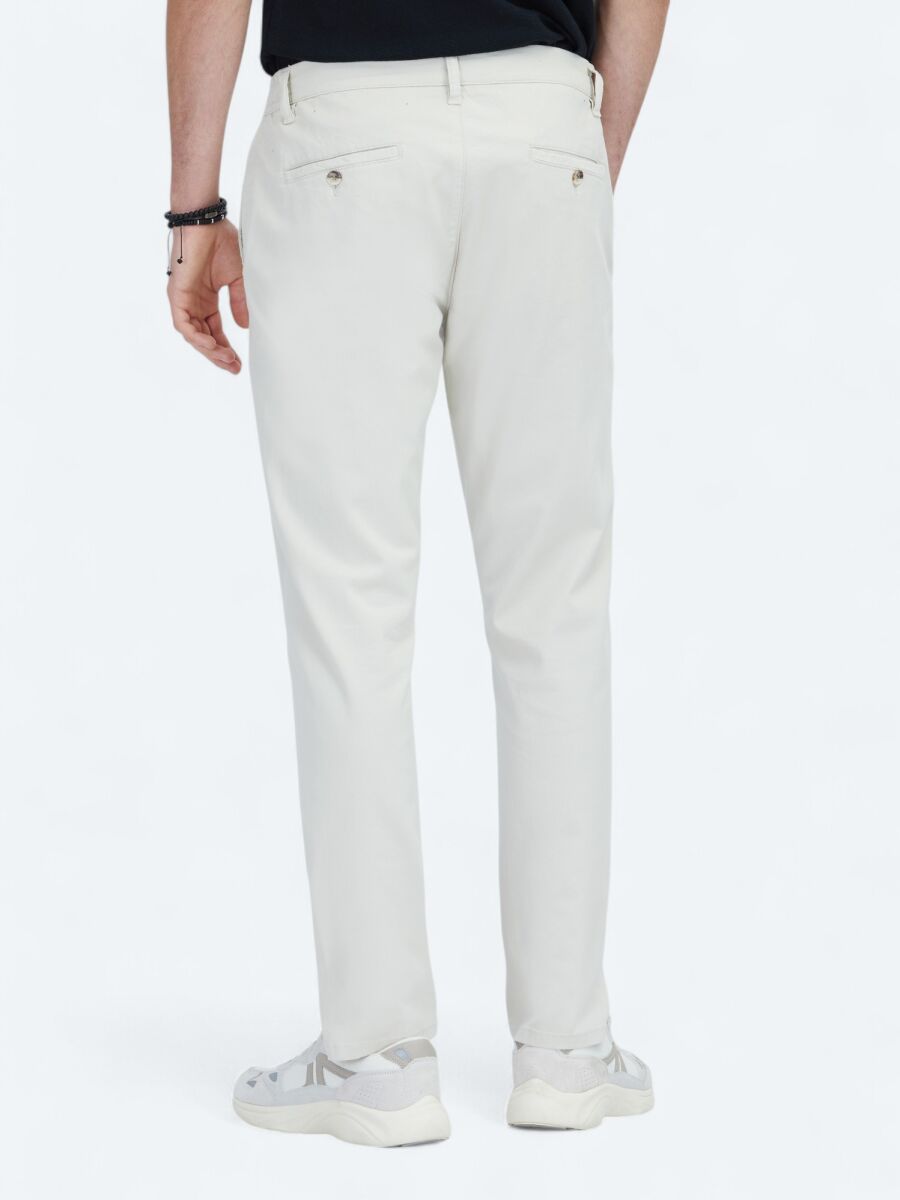 Taş Düz Dokuma Jogging Fit Casual Pamuk Karışımlı Pantolon - 4