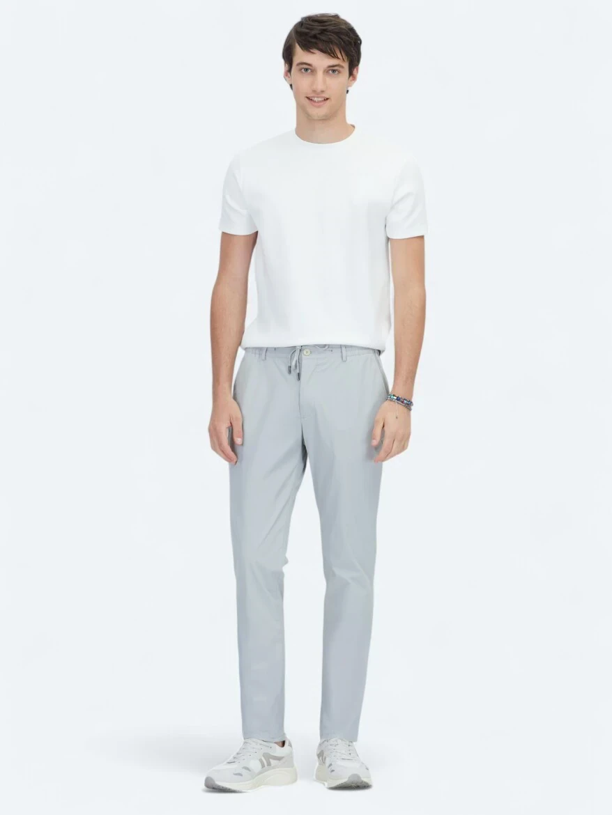 Taş Düz Dokuma Jogging Fit Casual Pantolon - 1
