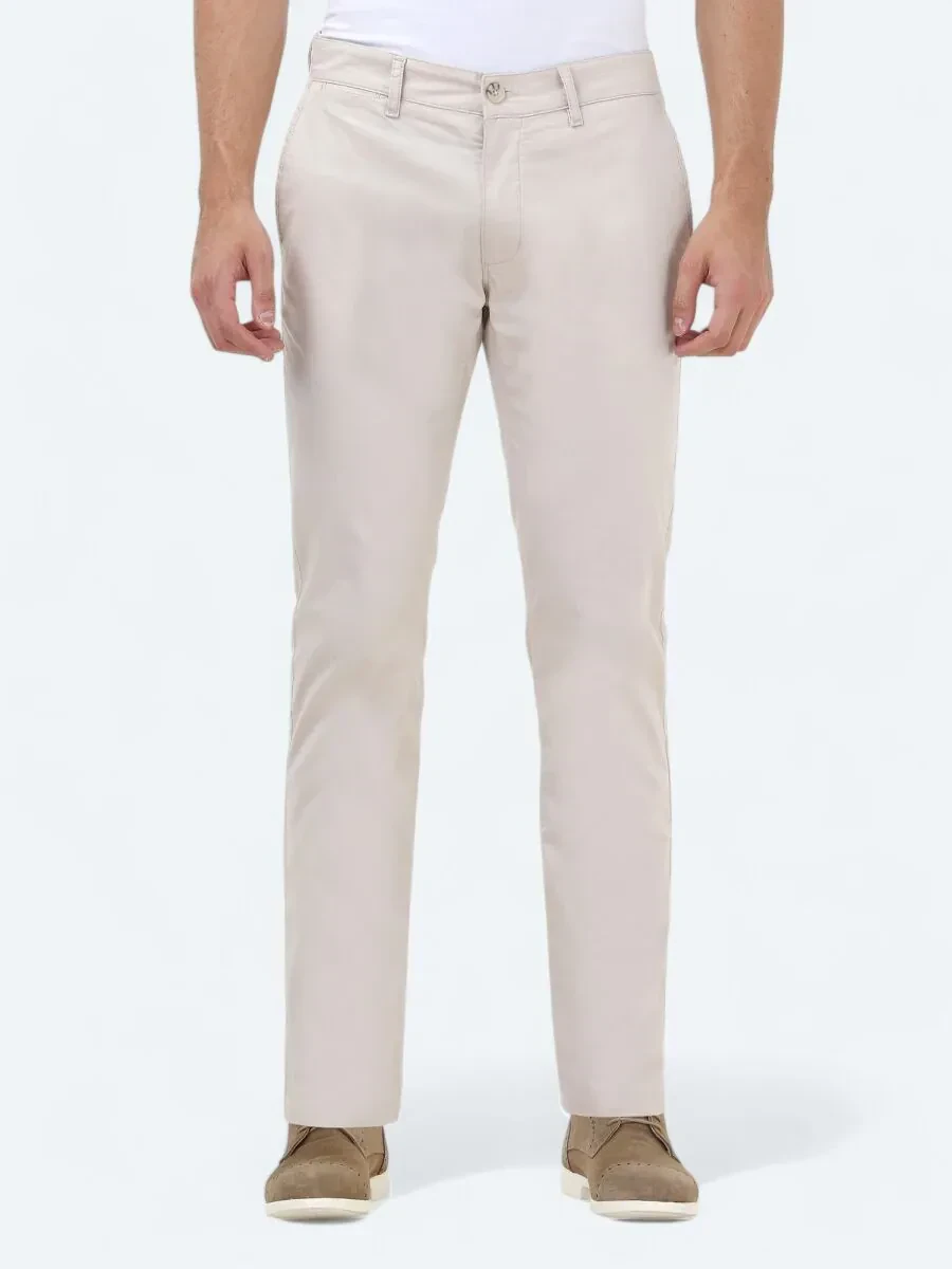 Taş Düz Dokuma Slim Fit Casual Pamuk Karışımlı Pantolon - 2