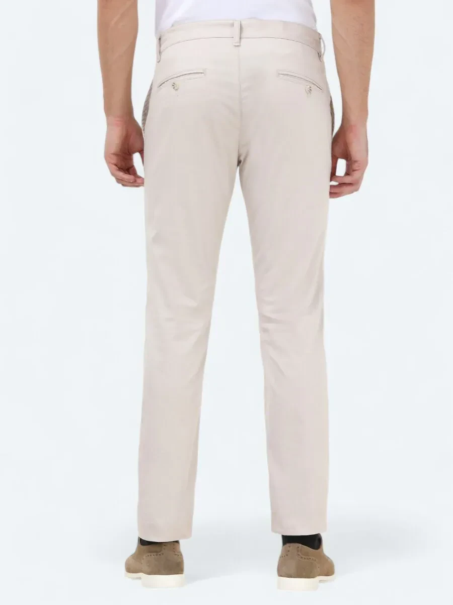 Taş Düz Dokuma Slim Fit Casual Pamuk Karışımlı Pantolon - 4