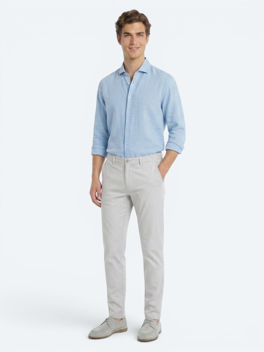 Taş Düz Dokuma Slim Fit Casual Pantolon - KİP