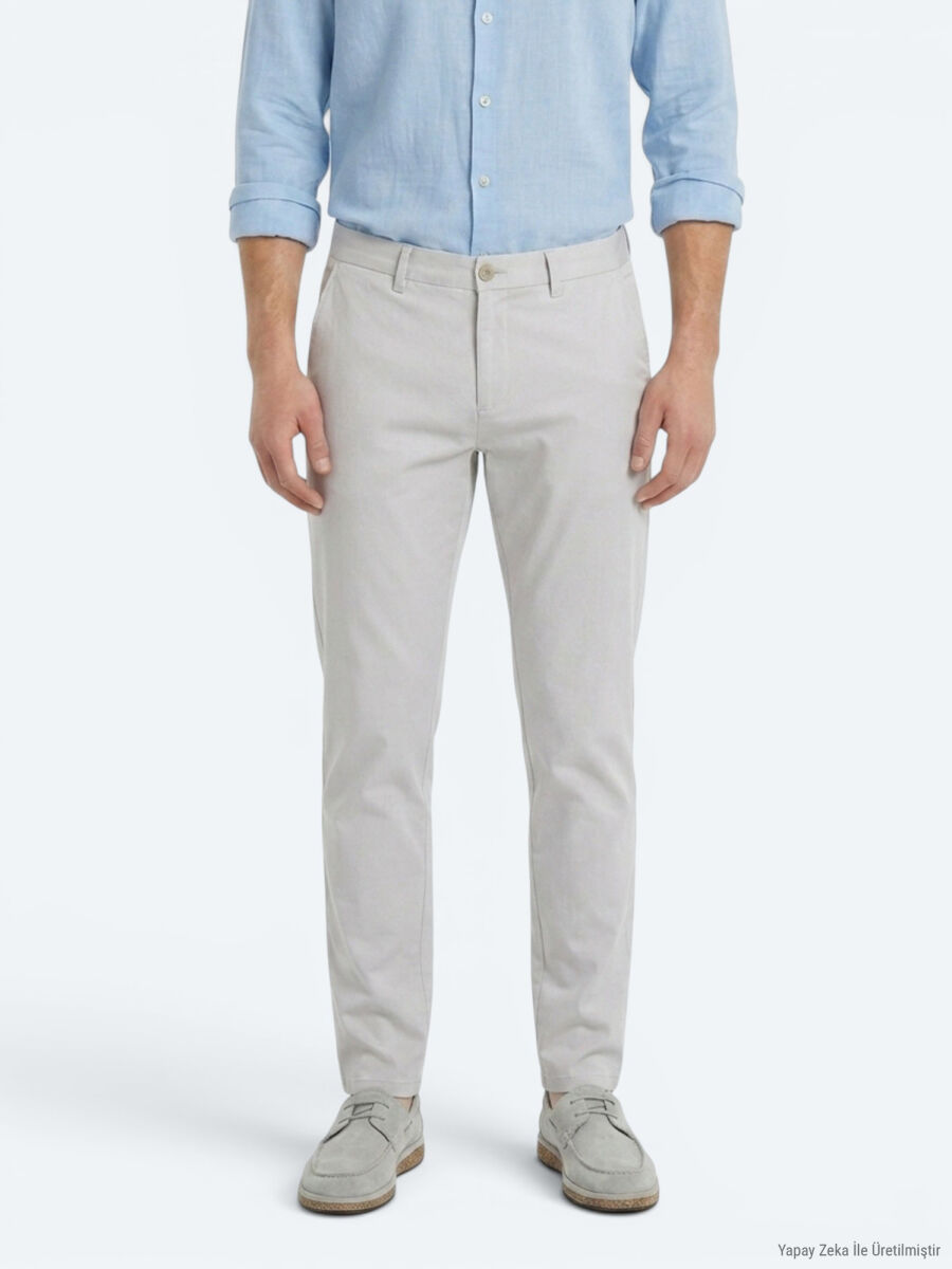 Taş Düz Dokuma Slim Fit Casual Pantolon - 2