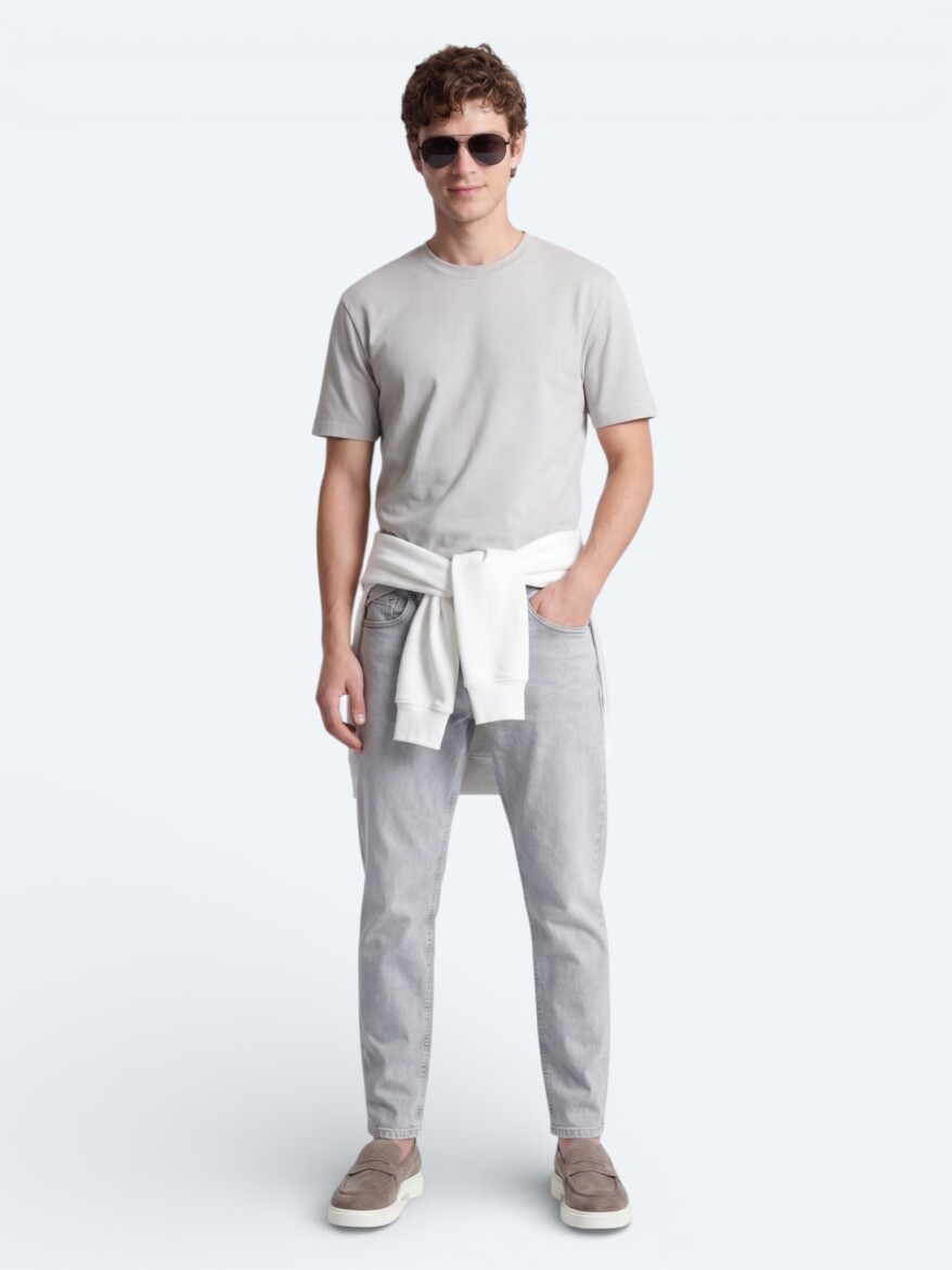 Taş Düz T-Shirt - 4