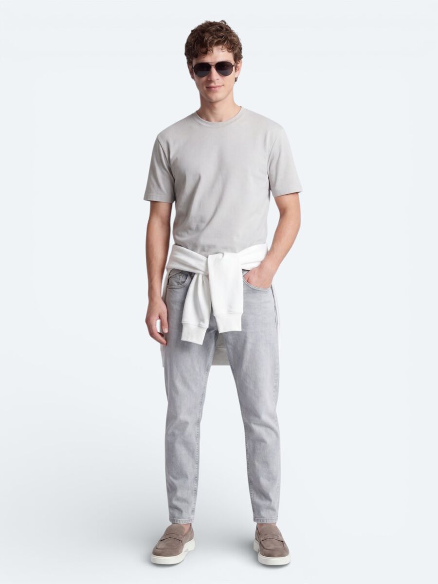 Taş Düz T-Shirt - 4