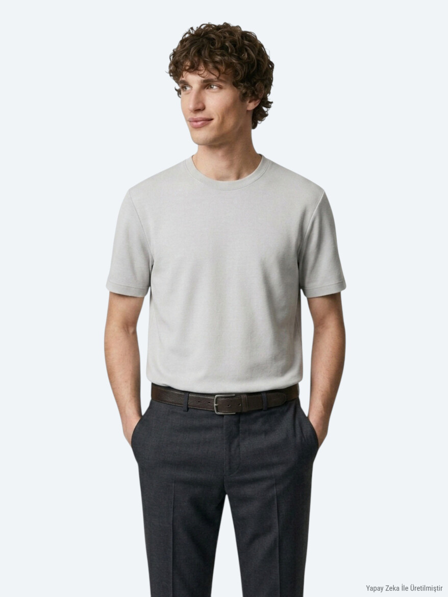Taş Düz T-Shirt - 6