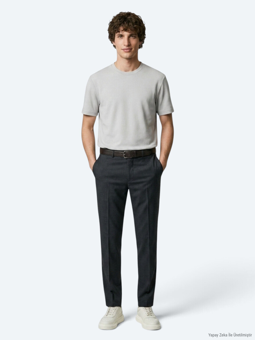 Taş Düz T-Shirt - 7