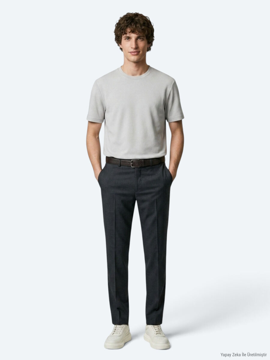 Taş Düz T-Shirt - 7