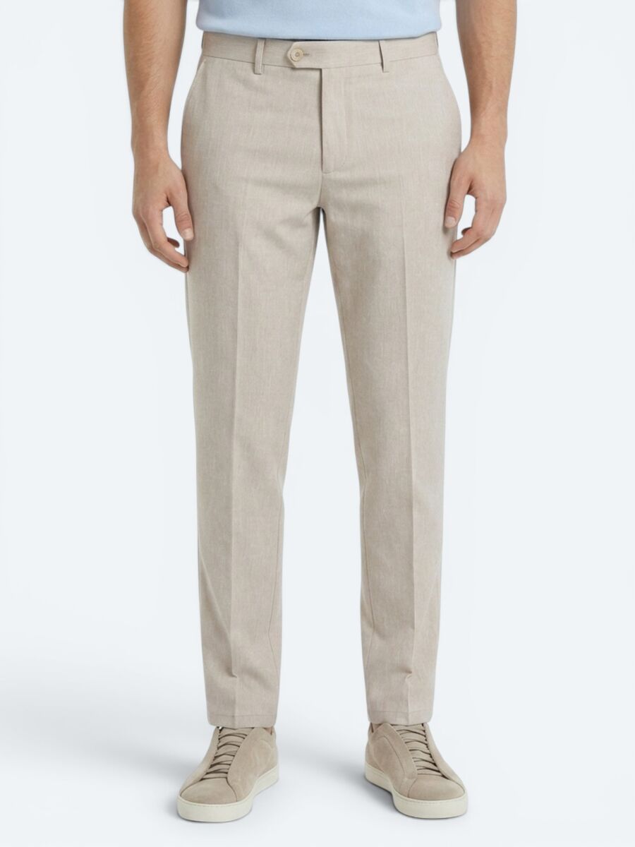Taş Kumaş Relaxed Fit Casual Keten Karışımlı Pantolon - 4