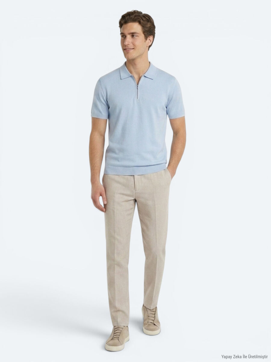 Taş Kumaş Relaxed Fit Casual Keten Karışımlı Pantolon - 3