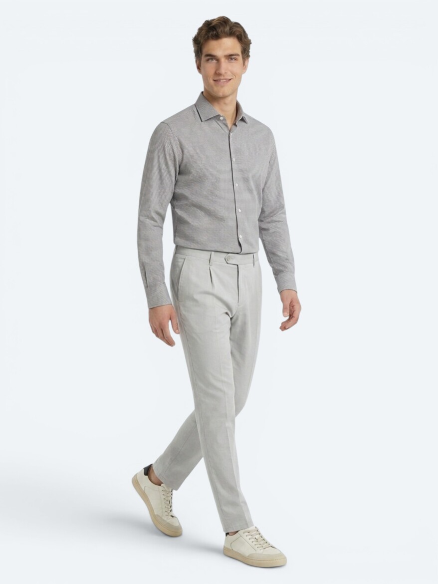 Taş Kumaş Relaxed Fit Casual Pamuk Karışımlı Pantolon - 2