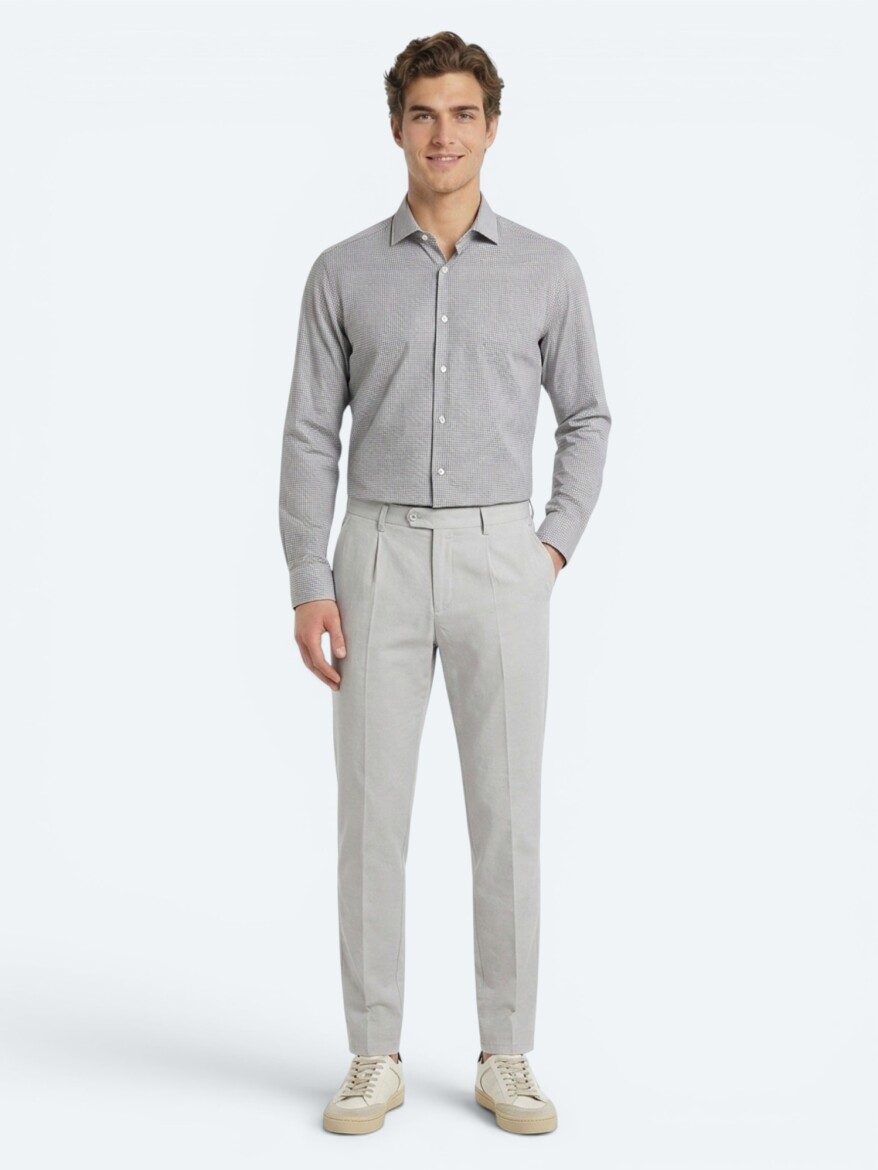 Taş Kumaş Relaxed Fit Casual Pamuk Karışımlı Pantolon - 4