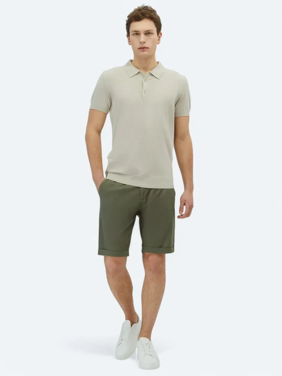 Taş Polo Yaka Düz Örgü Triko - 2