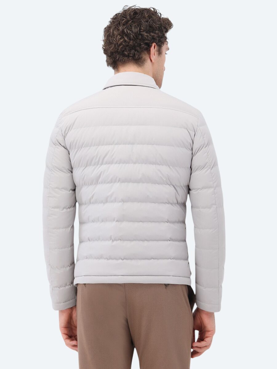 Taş Regular Fit Bebe Yaka Casual Dokuma Mont - 6