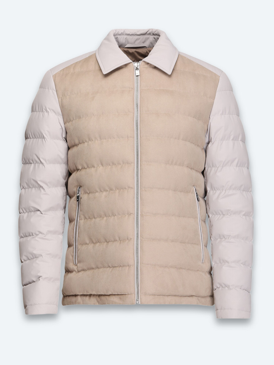 Taş Regular Fit Bebe Yaka Casual Dokuma Mont - 7