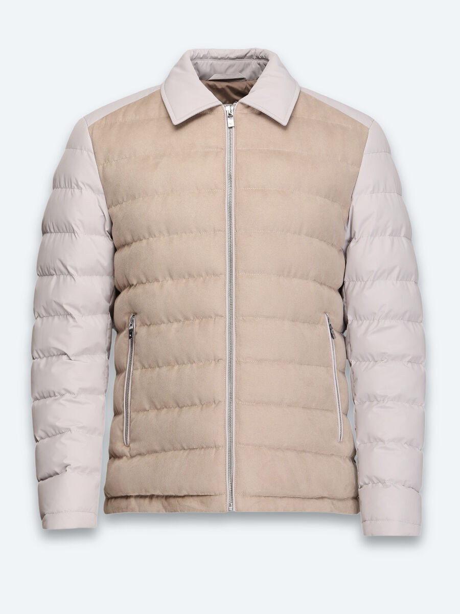 Taş Regular Fit Bebe Yaka Casual Dokuma Mont - 7