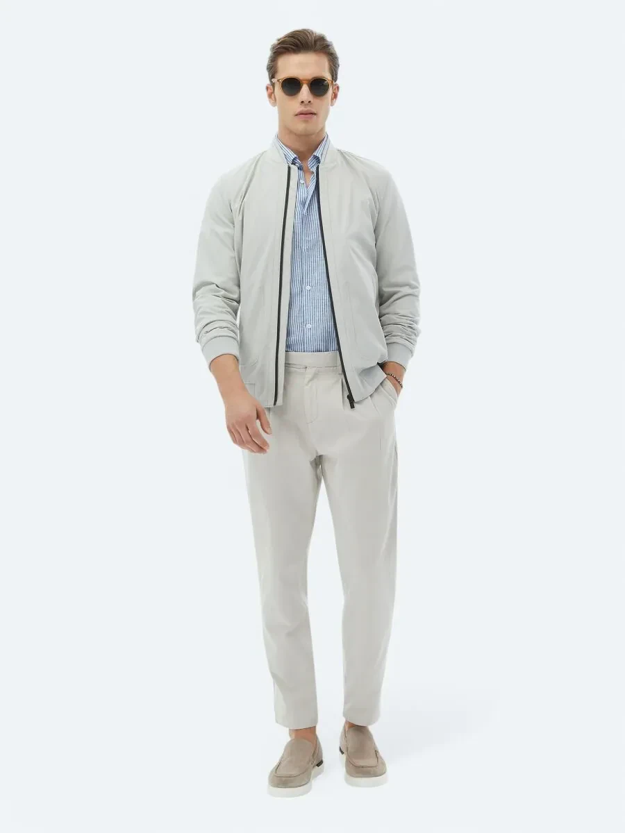 Taş Regular Fit Casual Dokuma Mont - 2