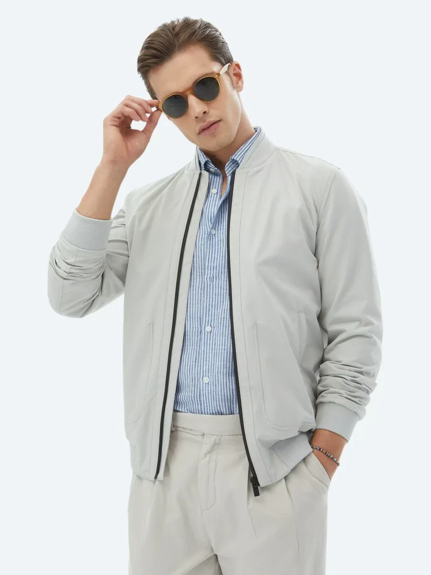 Taş Regular Fit Casual Dokuma Mont - 5