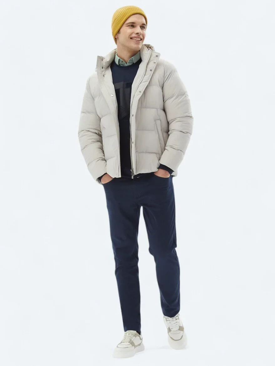 Taş Regular Fit Casual Dokuma Mont - 2
