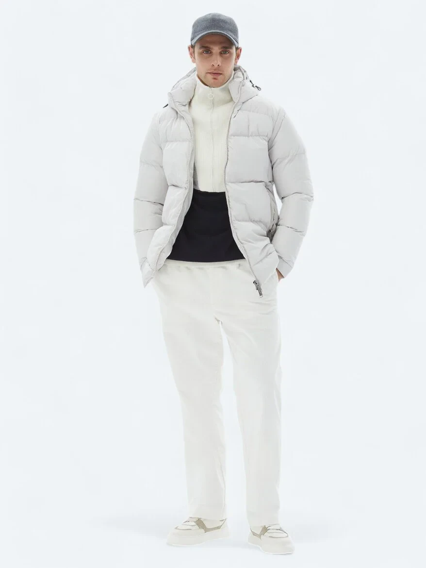 Taş Regular Fit Casual Dokuma Mont - 2