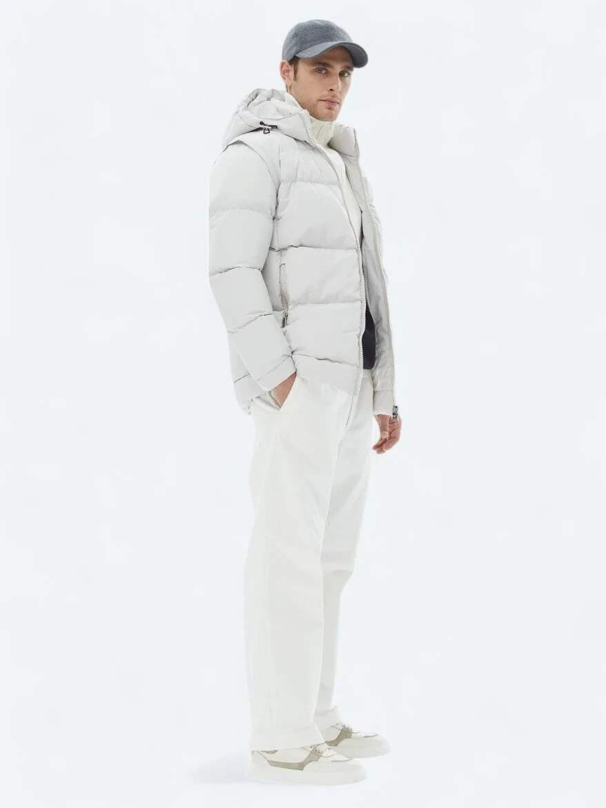 Taş Regular Fit Casual Dokuma Mont - 3