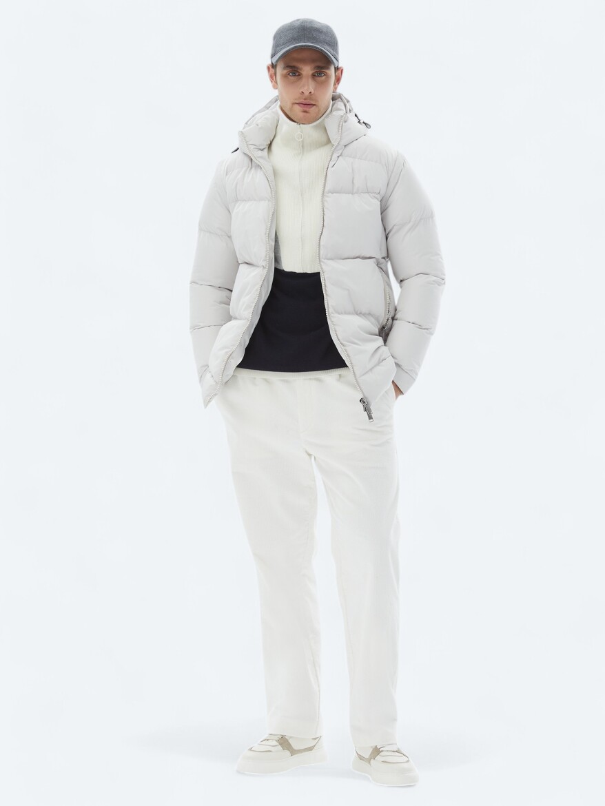 Taş Regular Fit Casual Dokuma Mont - 2