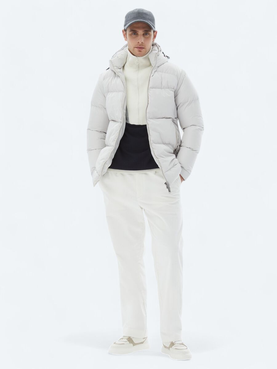 Taş Regular Fit Casual Dokuma Mont - 2