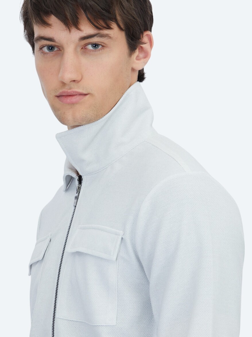 Taş Regular Fit Casual Örme Mont - 4