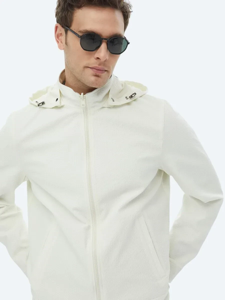 Taş Regular Fit Dik Yaka Casual Dokuma Çift Taraflı Mont - 5