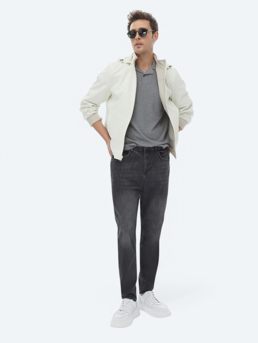 Taş Regular Fit Dik Yaka Casual Dokuma Çift Taraflı Mont - 9