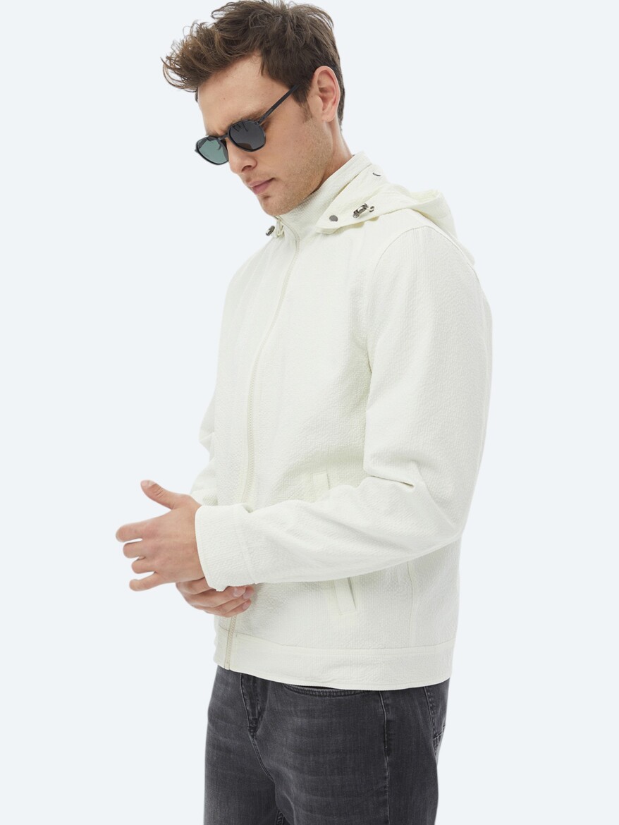 Taş Regular Fit Dik Yaka Casual Dokuma Çift Taraflı Mont - 10