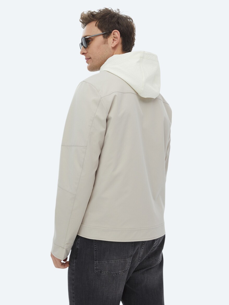 Taş Regular Fit Dik Yaka Casual Dokuma Çift Taraflı Mont - 12