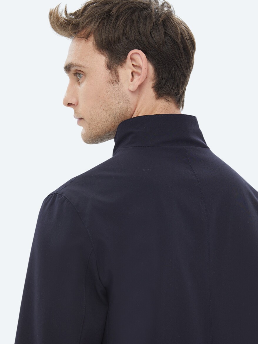 Taş Regular Fit Dik Yaka Casual Dokuma Çift Taraflı Pardösü - 15