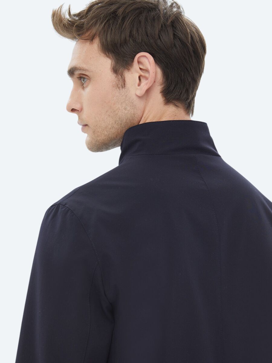 Taş Regular Fit Dik Yaka Casual Dokuma Çift Taraflı Pardösü - 15