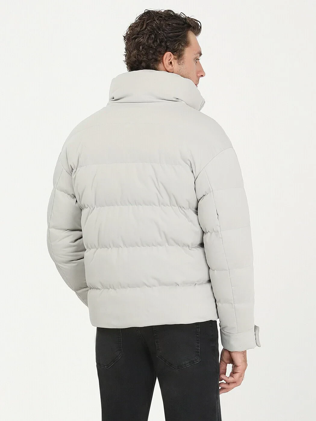 Taş Regular Fit Dik Yaka Casual Dokuma Mont - 6