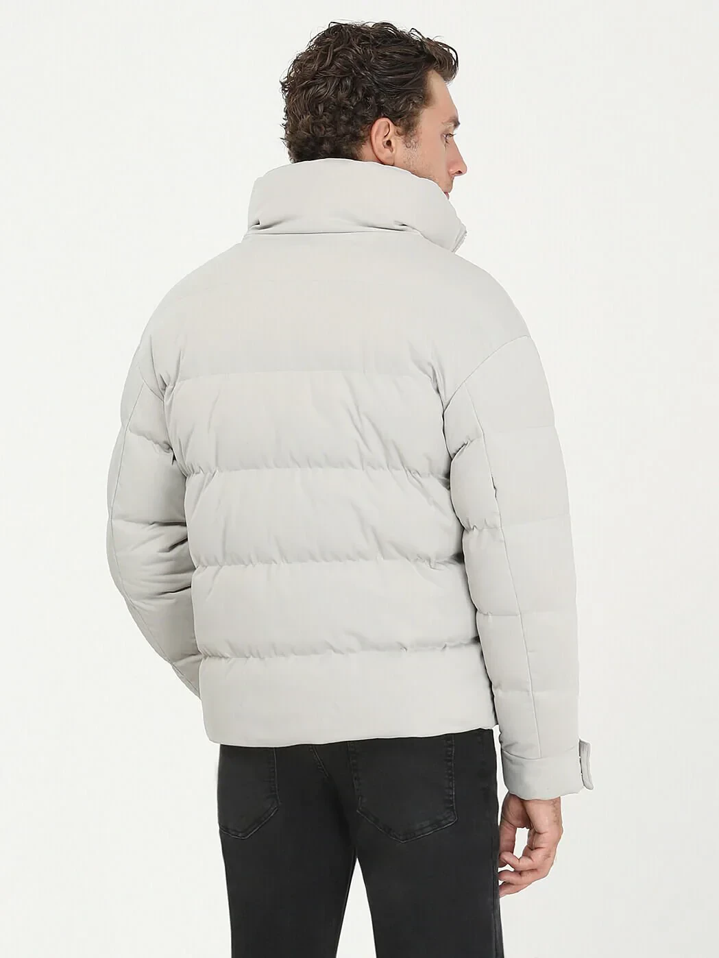 Taş Regular Fit Dik Yaka Casual Dokuma Mont - 6