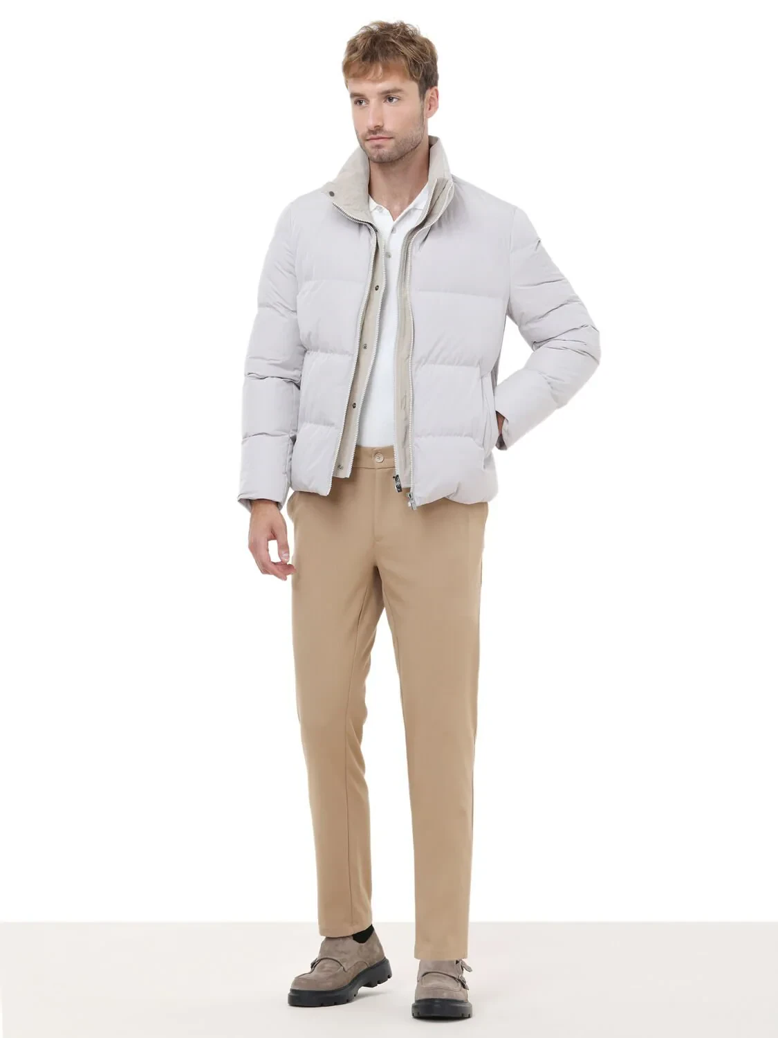 Taş Regular Fit Dik Yaka Casual Dokuma Mont - 2