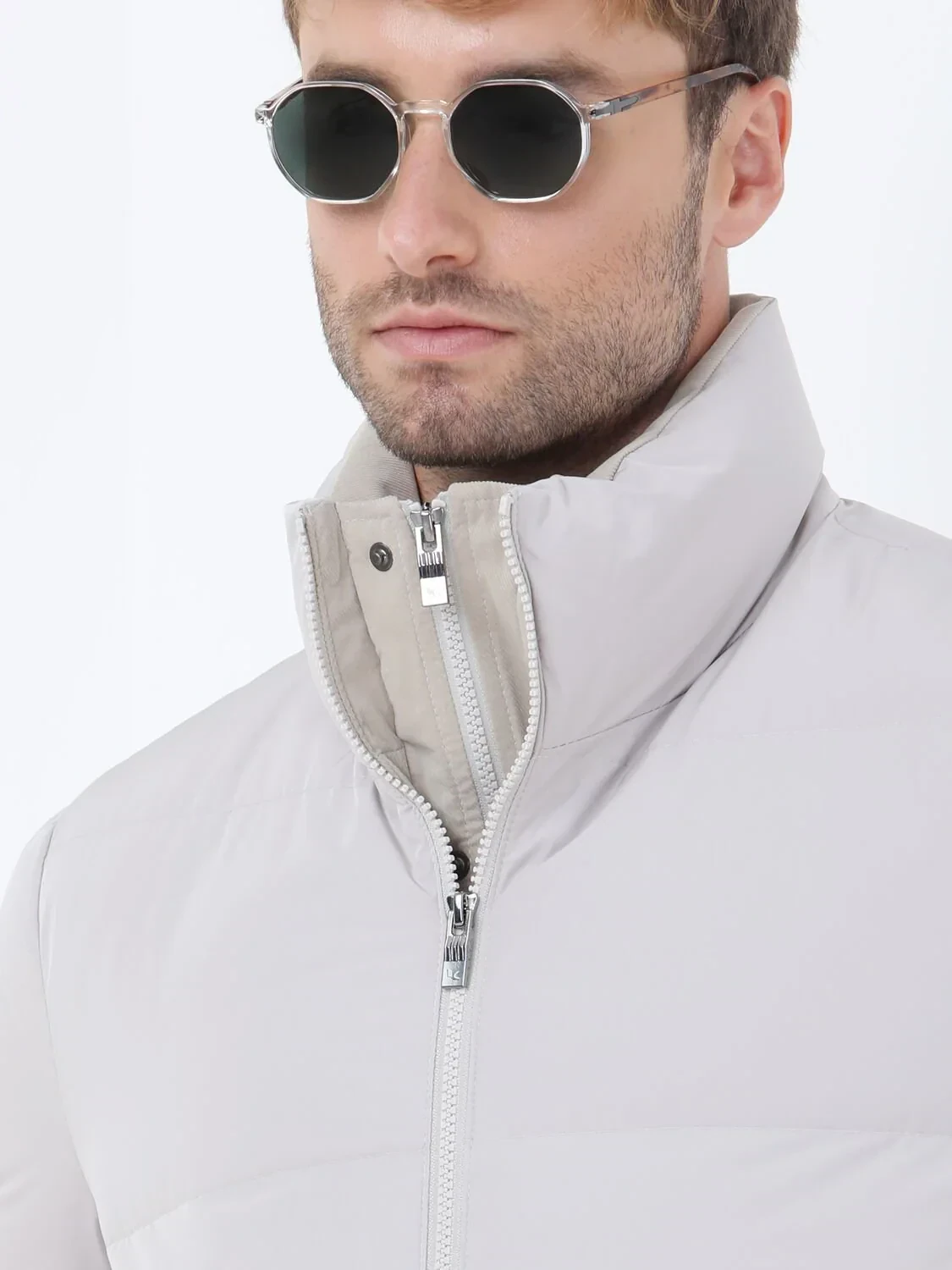 Taş Regular Fit Dik Yaka Casual Dokuma Mont - 4