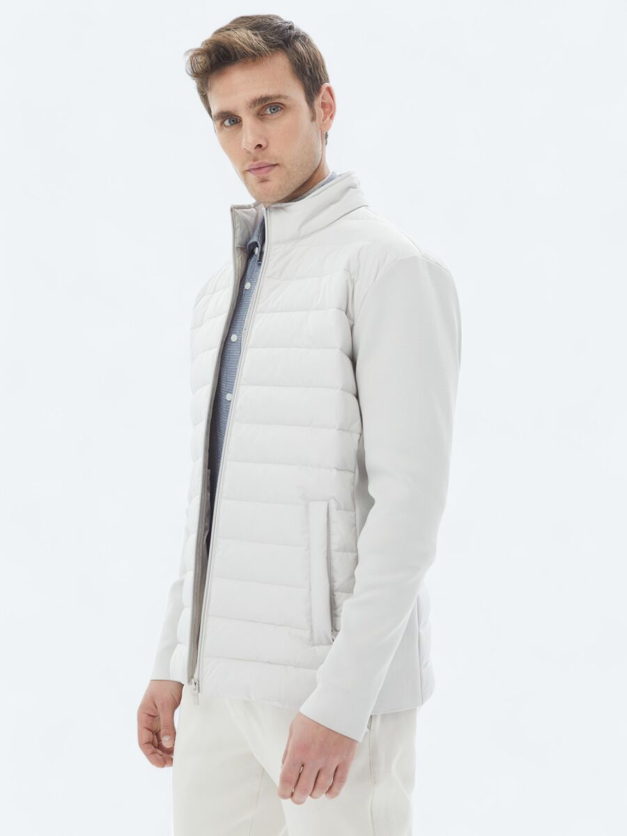 Taş Regular Fit Dik Yaka Casual Dokuma Mont - 1