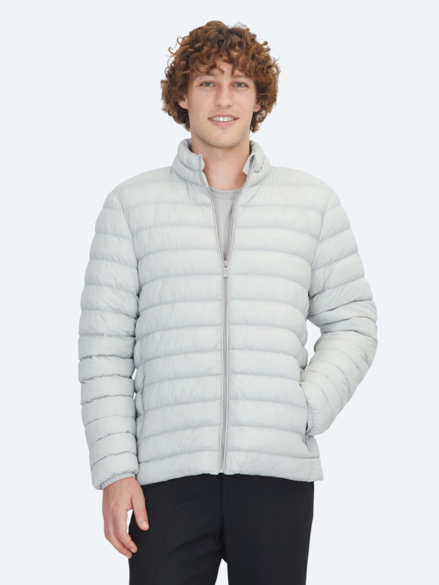 Taş Regular Fit Dik Yaka Casual Dokuma Mont - 1