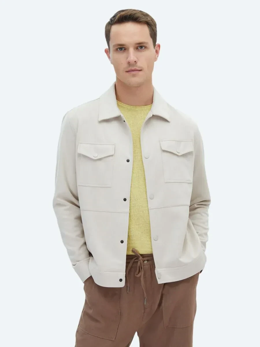 Taş Regular Fit Gömlek Yaka Casual Dokuma Mont - 1