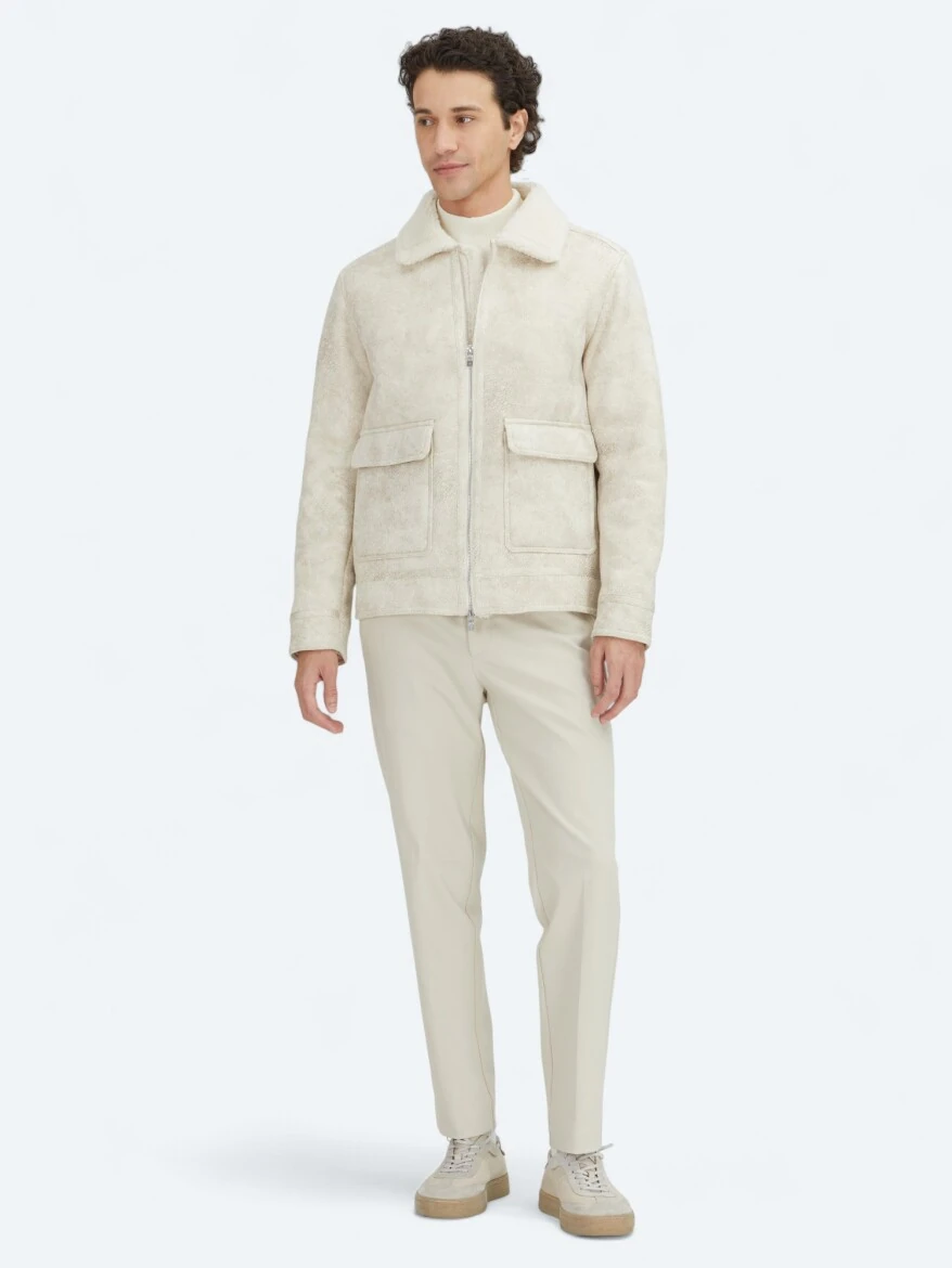 Taş Regular Fit Gömlek Yaka Casual Dokuma Mont - KİP