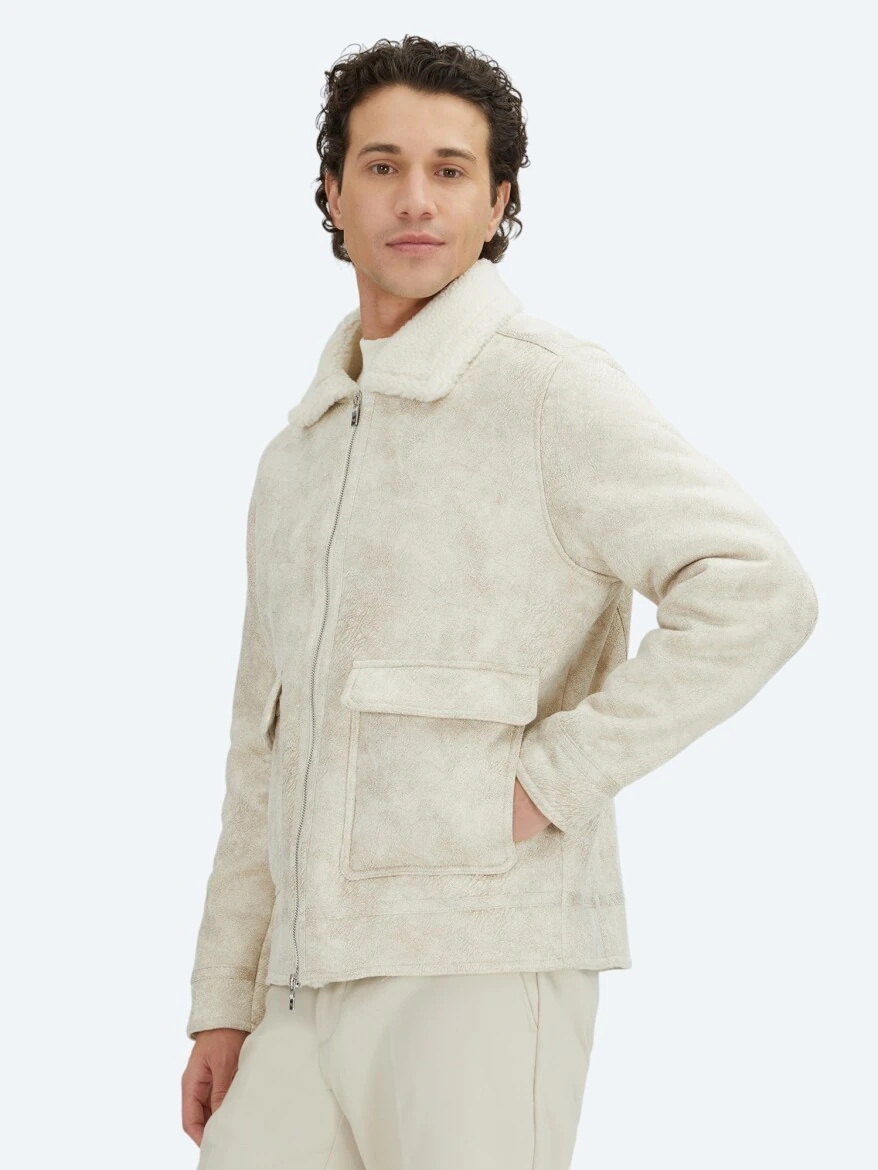 Taş Regular Fit Gömlek Yaka Casual Dokuma Mont - 3