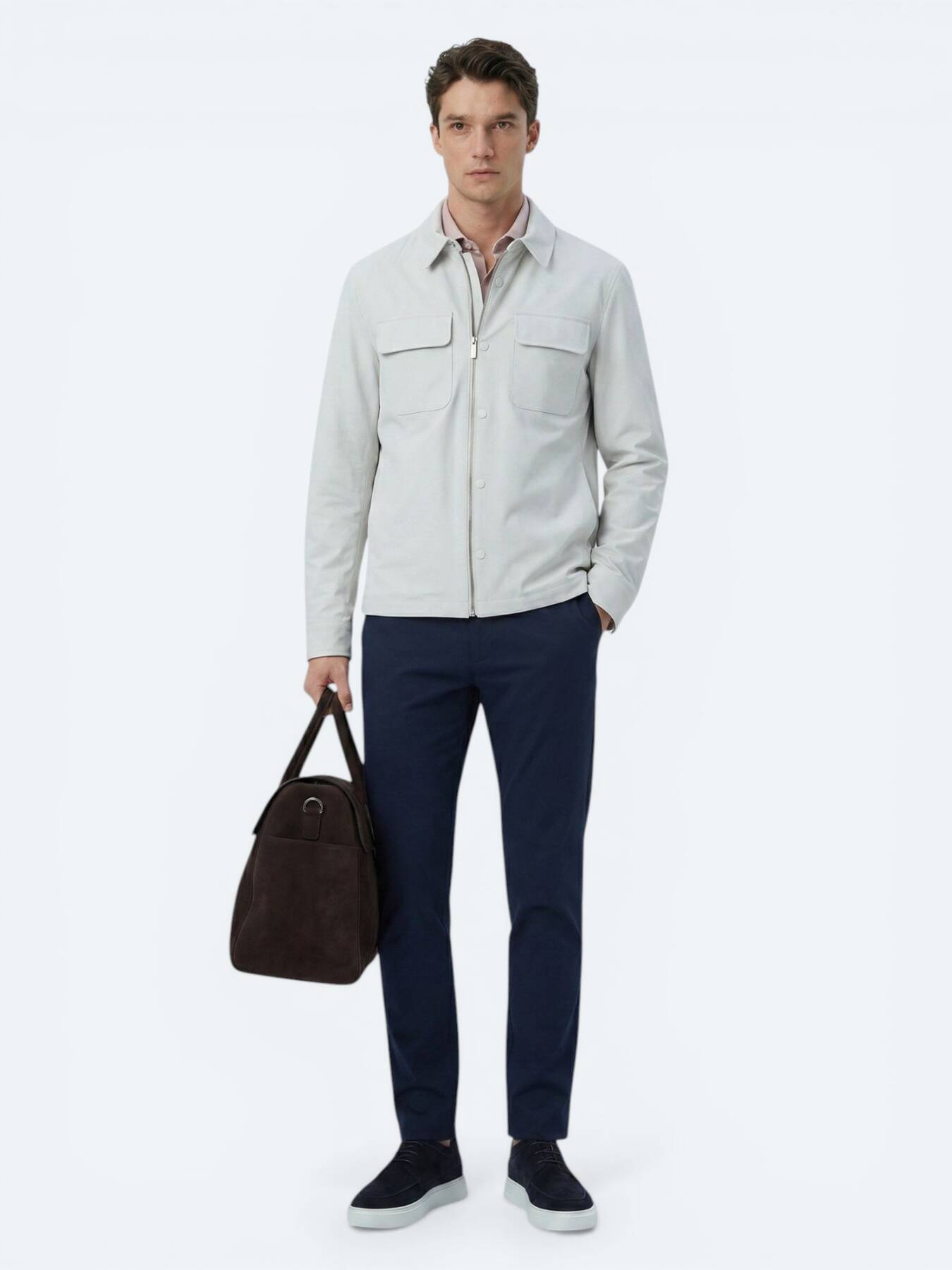 Taş Regular Fit Gömlek Yaka Casual Dokuma Mont