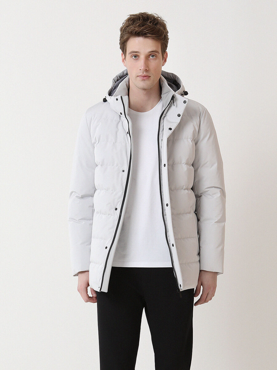 Taş Regular Fit Kapüşonlu Casual Dokuma Kaban - 3