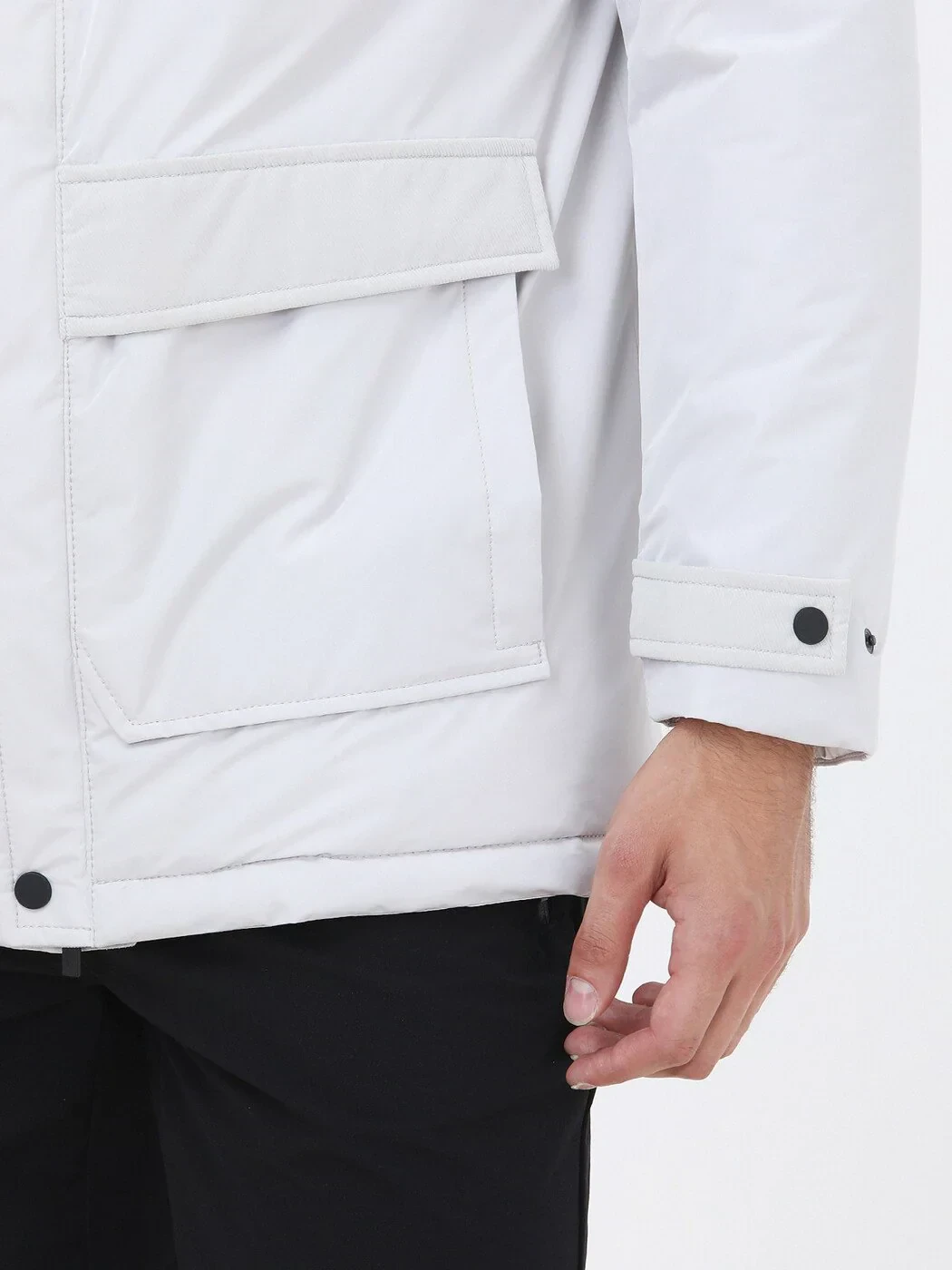 Taş Regular Fit Kapüşonlu Casual Dokuma Kaban - 6